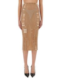 DIESEL - M-Calina Midi Skirt - Lyst