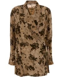 Uma Wang - Printed Satin Blazer - Lyst