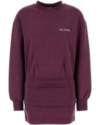 The Attico - Plum Stretch Cotton Mini Dress - Lyst