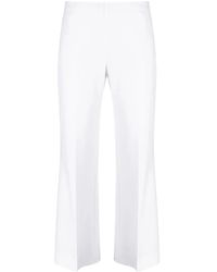 P.A.R.O.S.H. - Stretch-wool Flared Cropped Trousers - Lyst