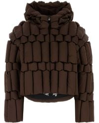RAXXY - Chocolate Polyester Down Jacket - Lyst