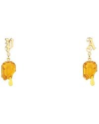 Palm Angels - Golden Metal Earrings - Lyst