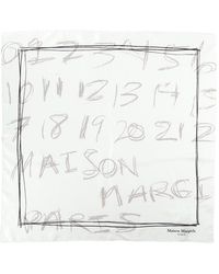 Maison Margiela - Silk Numerical Foulard - Lyst