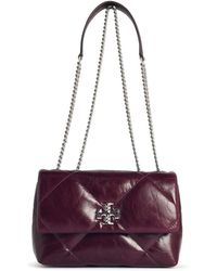 Tory Burch - Small 'kira' Bourgondy Lear Crossbody Bag - Lyst