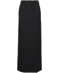 Balenciaga - Falda de lana larga - Lyst