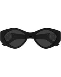 Gucci - Sonnenbrille Mit Ovalem Rahmen - Lyst
