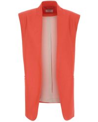Agnona - Open Front Vest - Lyst