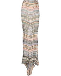 VITELLI - Falda larga con estampado arremolinado - Lyst