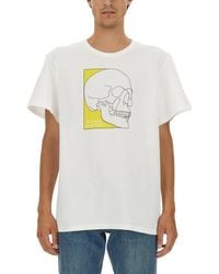 McQueen - Skull Print T Shirt - Lyst