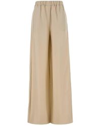 Max Mara - Sand Linen Blend Wide-Leg Moro Pant - Lyst