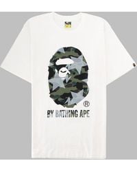 A Bathing Ape - T Shirt Con Stampa - Lyst