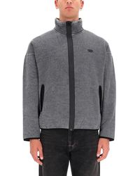DIESEL - Logo Mock Collar Sweatshirt - Lyst