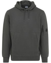 C.P. Company - Logo Cotton Hoodie - Lyst