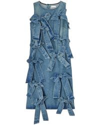 Ganni - Light Rigid Denim Dress - Lyst
