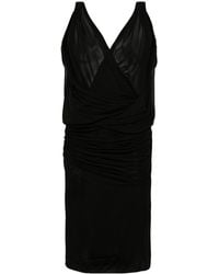 Saint Laurent - V-Necked Mini Dress - Lyst
