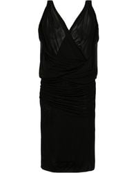 Saint Laurent - V-Necked Mini Dress - Lyst