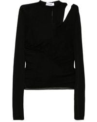 Self-Portrait - Long Sleeve Knit Top - Lyst