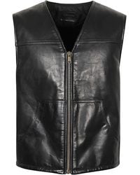 Prada - Logo Leather Vest - Lyst