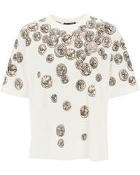Dolce & Gabbana - T Shirt Over Stampa Monete - Lyst