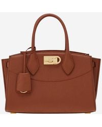 Ferragamo - Leather Handbag - Lyst