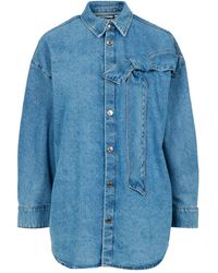 MSGM - Camisas Mezclilla Mediana - Lyst