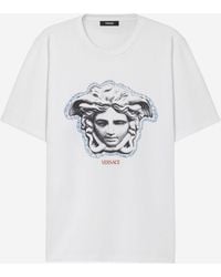 Versace - Cotton T-Shirt With Logo Print - Lyst