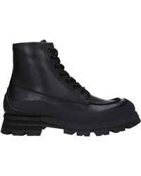 McQueen - 'S Stivali Di Pelle Neri - Lyst