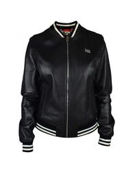 Philipp Plein - Leather Bomber Jacket With Heart - Lyst