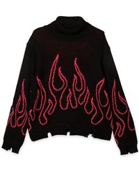 Vision Of Super - Jumper High Neck With Flames - Lyst