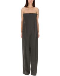 Jean Paul Gaultier - Bustier Suit Virgin Wool Jumpsuits - Lyst