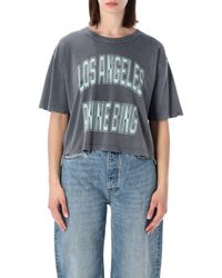 Anine Bing - T-shirts En Polo's Grijs - Lyst