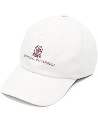 Brunello Cucinelli - Logotipo Capilla de béisbol de algodón - Lyst