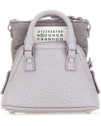 Maison Margiela - Lilac Leather And Fabric 5Ac Classique Baby Handbag - Lyst