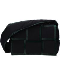 Bottega Veneta - Borse A Tracolla Cassette Uomo Tessuto Nero/Parrocchetto - Lyst