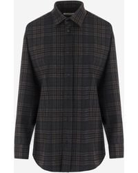 DARKPARK - Stretch Viscose Blend Shirt With Check Pattern - Lyst