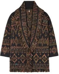 Alanui - Gemusterter Cardigan Mit Fransen - Lyst