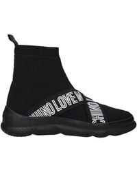 Love Moschino - Sneakers Donna Tessuto Nero/Nero - Lyst