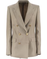 Tagliatore - Paris Linen Double Breasted Blazer - Lyst