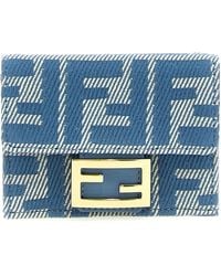 Fendi - Portafoglio 'Micro Trifold Baguette' - Lyst