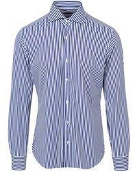 Barba Napoli - Overhemden Wit+marineblauw - Lyst