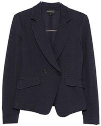 Emporio Armani - Cotton Single-Breasted Jacket - Lyst