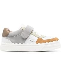 Chloé - Lauren Leather & Suede Sneaker - Lyst