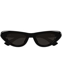 Bottega Veneta - Zonnebril Bv1450 S 001 Zwart/grijs Dames - Lyst