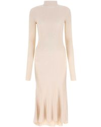Balenciaga - Sand Silk Blend Dress - Lyst