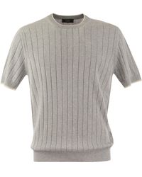Peserico - T-shirt en fil crépe en coton pur - Lyst