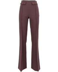 Elisabetta Franchi - High-Waisted Flared Pants With Decorative Button Details - Lyst