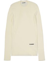 Jil Sander - Logo Fitted Jumper - Lyst