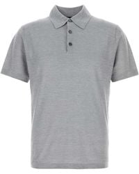 Brioni - Melange Cashmere Blend Polo Shirt - Lyst