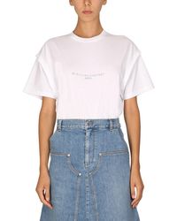 Stella McCartney - Crystal Logo T-Shirt - Lyst