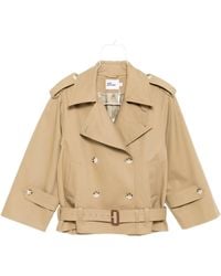 Self-Portrait - Zelfportret Beige Trench Jacket - Lyst